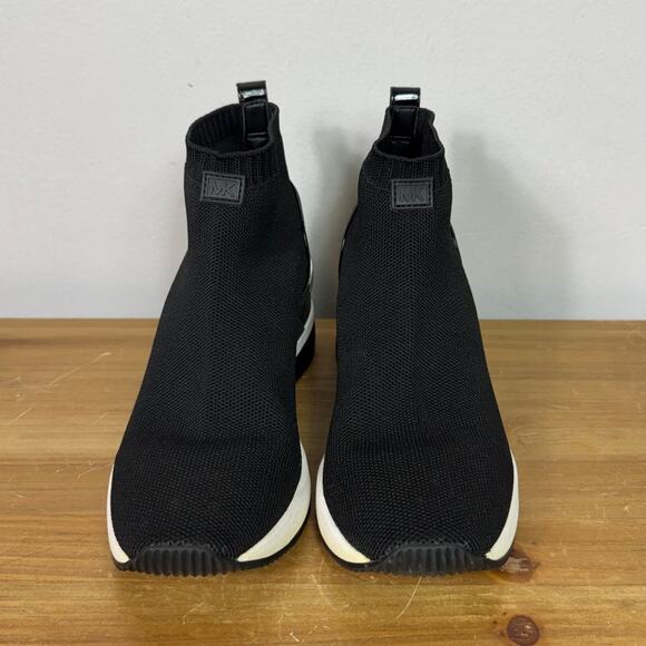 MICHAEL Michael Kors Skyler Sock Sneakers in Black Knit Women's Size 7 - Picture 3 of 11